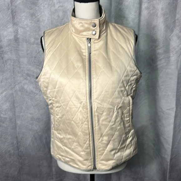 Ralph Lauren Gold & Silver Reversible Quilted Vest with Pockets - size PL - Picture 6 of 16